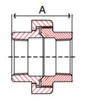 line drawing of lead free threaded union