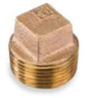 Picture of 1-1/2 inch NPT threaded lead free bronze square head solid plug