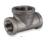 Picture of 1 x 2 inch malleable iron class 150 bull head tee