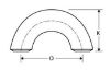 line drawing of 180 degree weld on return bend