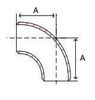 Picture of 10 inch Long Radius 90 degree Schedule 10 316 Stainless Steel Weld Elbow