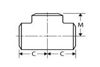 Picture of 1 inch carbon steel schedule 80 weld on straight tee