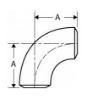 Picture of 2 inch long radius 90 deg schedule 40 weld on elbow - Made in USA