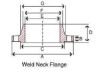Picture of 10 inch Weld Neck Class 150 Schedule 40S 304 Stainless Steel Flange