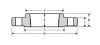 Picture of 1 ¼ inch Threaded Class 150 Carbon Steel Flat Face Flange - MADE IN USA