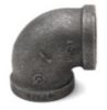 Picture of ¼ inch NPT class 300 threaded 90 deg malleable iron elbow