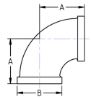 Picture of 1 inch NPT class 300 threaded 90 deg galvanized elbow